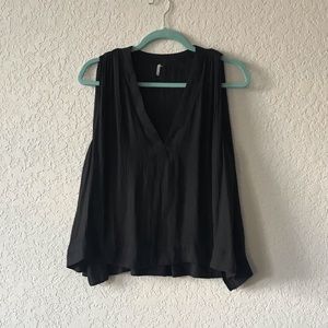 Free people Sleeveless Black Top